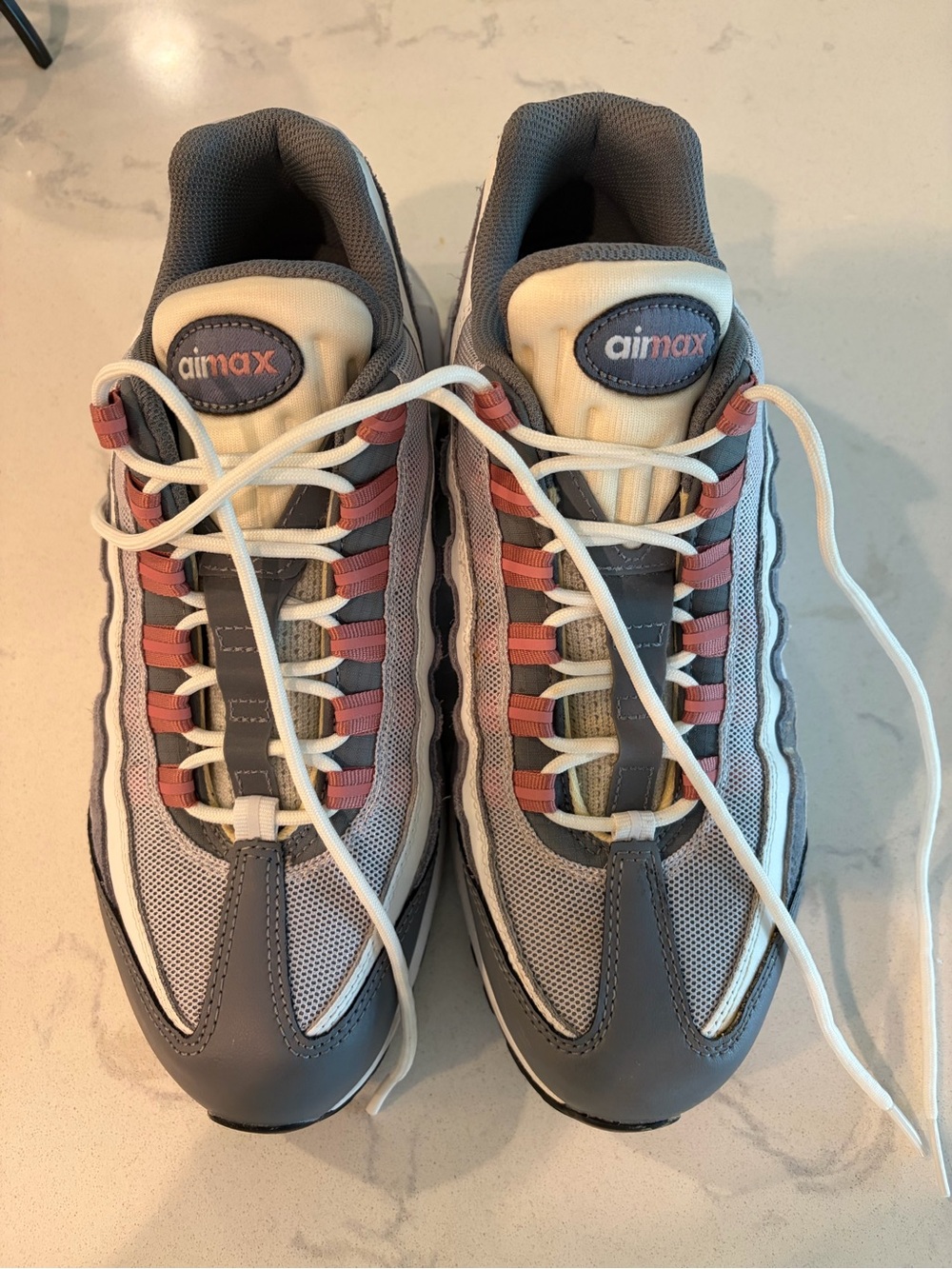 Nike Men’s Air Max Sneakers in Gray, Pink & White (unisex)